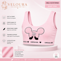 VELOURA Girls Premium Cotton Training Bra | Soft Breathable Kids Crop Top | Baby Pink