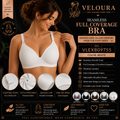 Veloura Seamless Full Coverage Wire-Free Bra – White | Soft Breathable Everyday Comfort