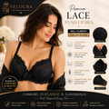 Veloura Premium Lace Bra & Panty Set  black,– Comfort, Elegance & Confidence