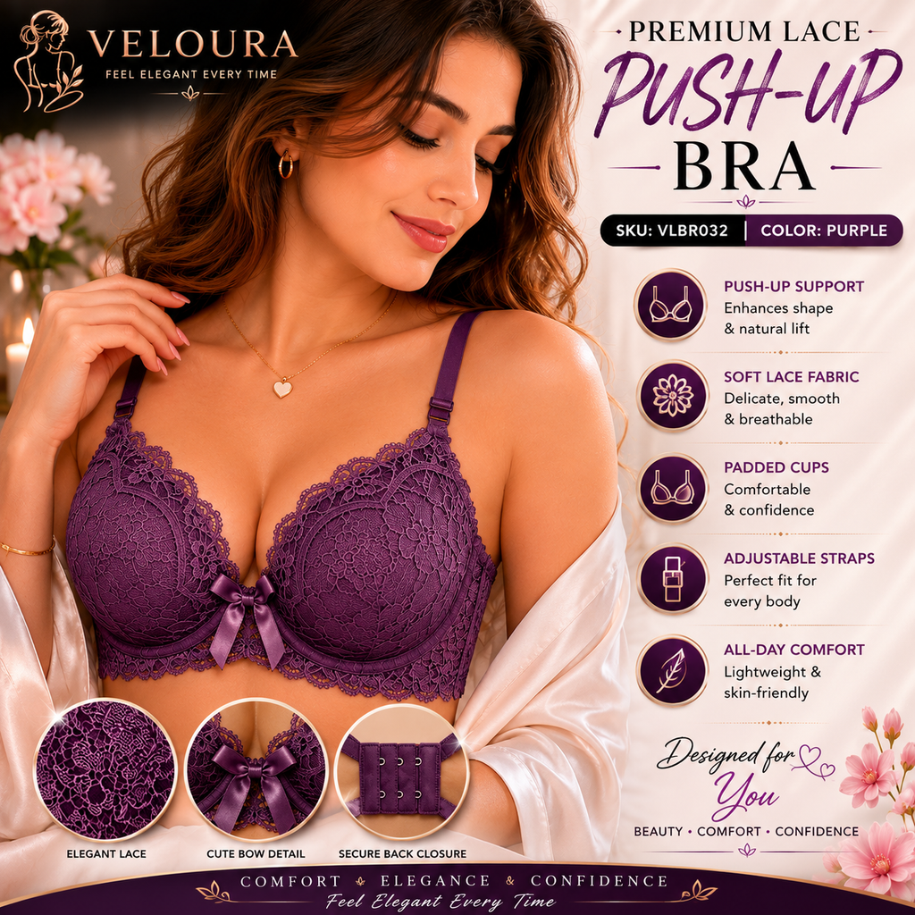 Veloura Premium Lace Bra & Panty Set – Comfort, Elegance & Confidence