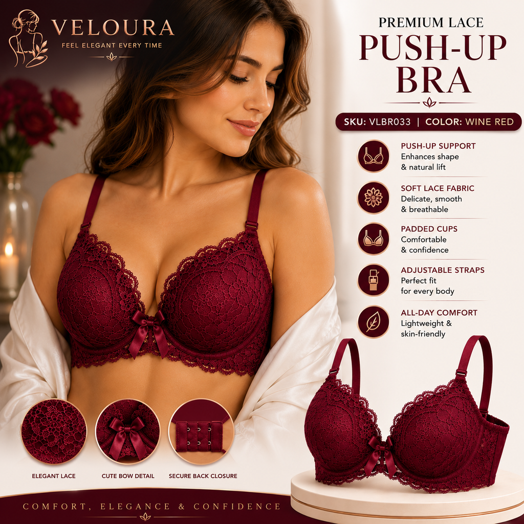 Veloura Premium Lace Bra & Panty Set – Comfort, Elegance & Confidence