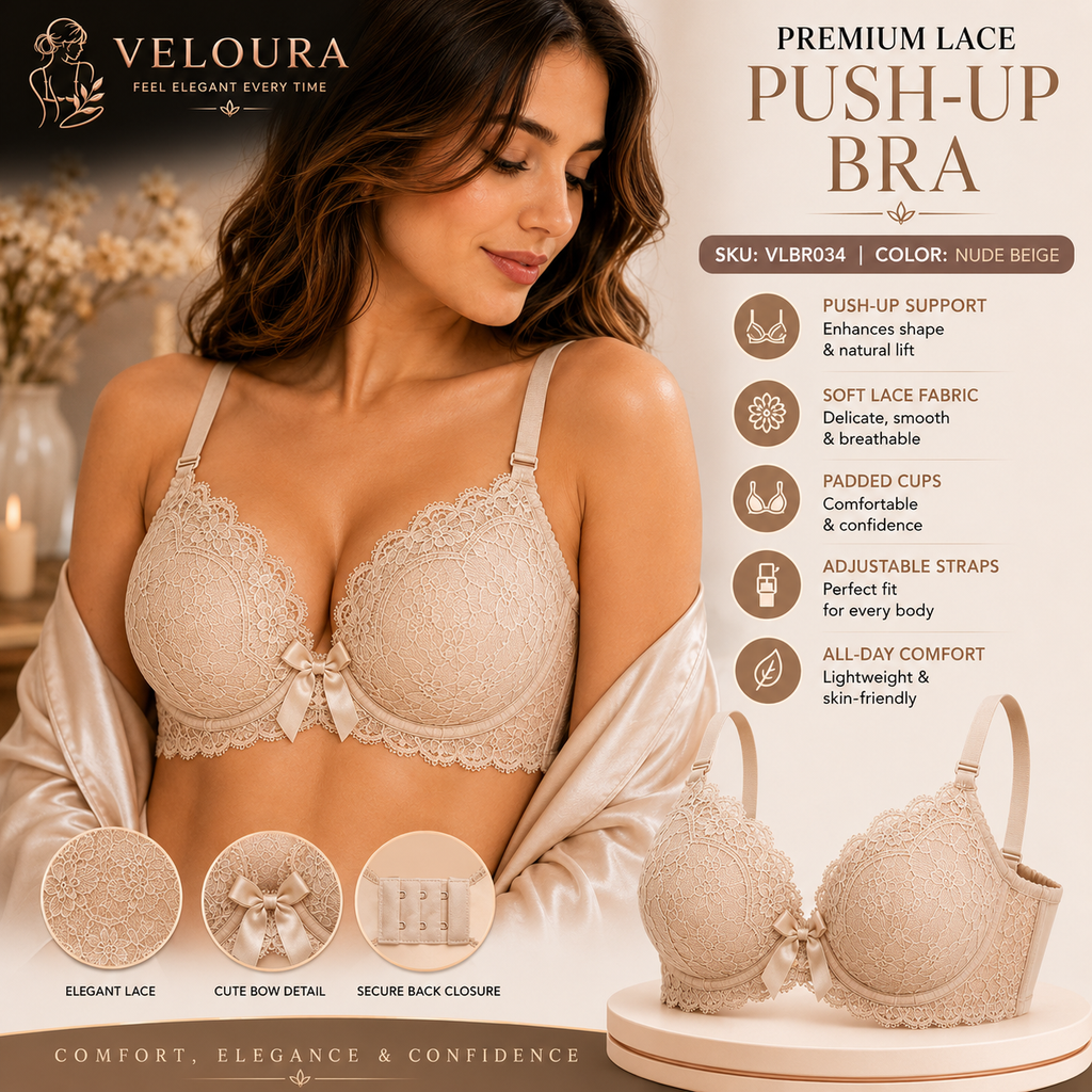 Veloura Premium Lace Bra & Panty Set – Comfort, Elegance & Confidence