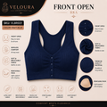 Veloura Front Open Cross Back Bra – Comfort, Elegance & Confidence | Padded Bra