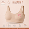 Veloura Teen Comfort Bra – Nude Beige | Soft Stretch Everyday Bra with Removable Pads for Teen Girls