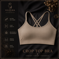 VELOURA Seamless Crop Top Bra – Everyday Comfort & Support
