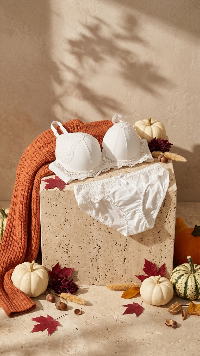 VELOURA Premium Lace Bra & Panty Set – White (48C)