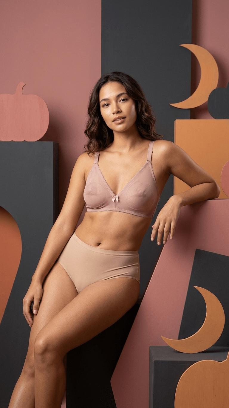VELOURA Breathable Net Bra – Beige (32C-42C) - VELOURA