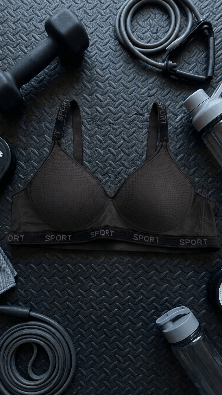 VELOURA ComfortFit Sports Bra – Black (36B/38B) - VELOURA