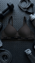 VELOURA ComfortFit Sports Bra – Black (36B/38B) - VELOURA