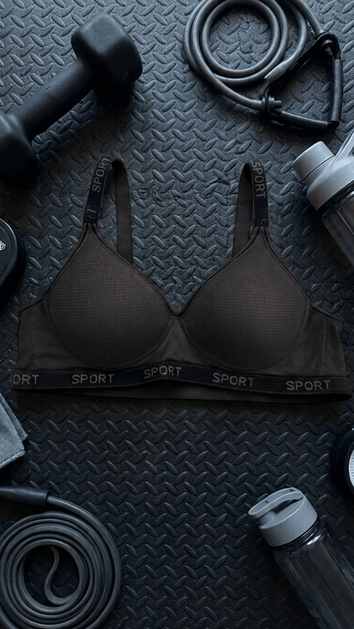 VELOURA ComfortFit Sports Bra – Black (36B/38B) - VELOURA