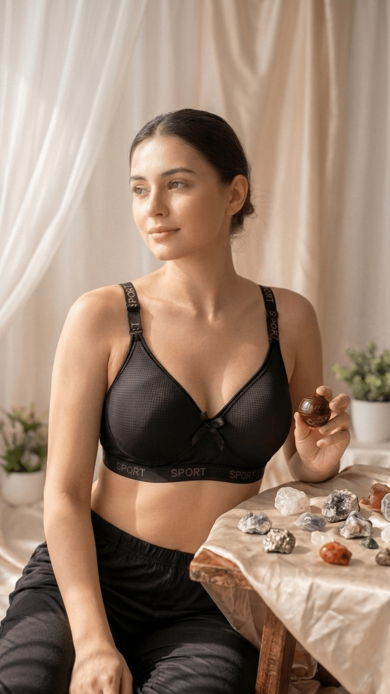 VELOURA ComfortFit Sports Bra – Black (36B/38B) - VELOURA