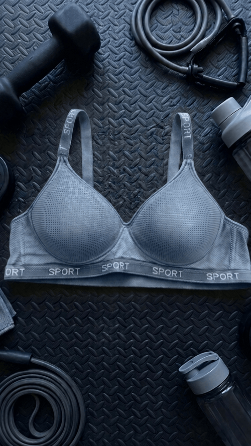 VELOURA ComfortFit Sports Bra – Light Blue (34B/36B) - VELOURA