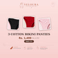 VELOURA Cotton Bikini Panty – 3-Pack Deal - VELOURA