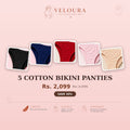 VELOURA Cotton Bikini Panty – 5-Pack Deal - VELOURA