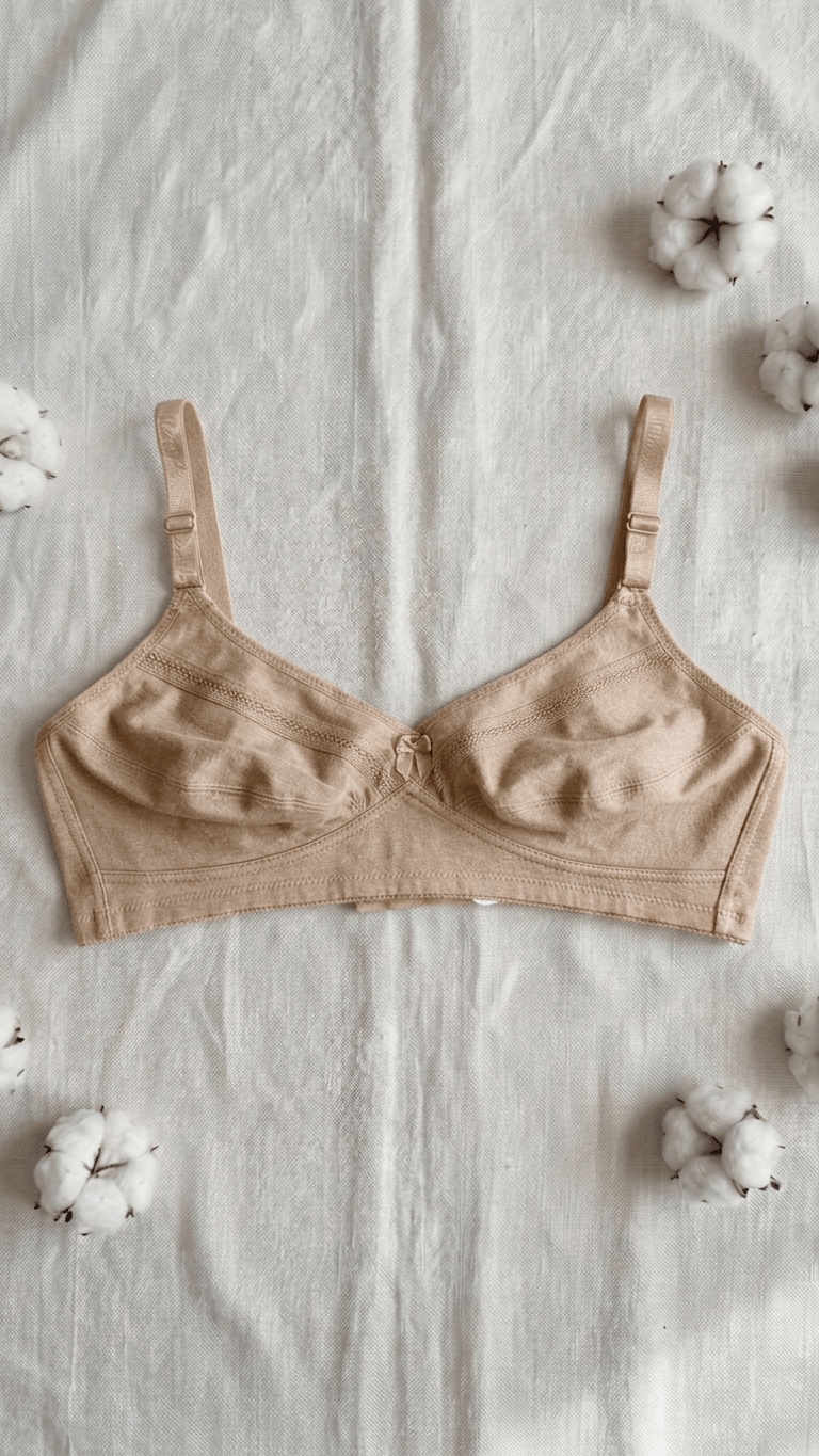 VELOURA Cotton Full Coverage Bra – Beige (40B/42B) - VELOURA