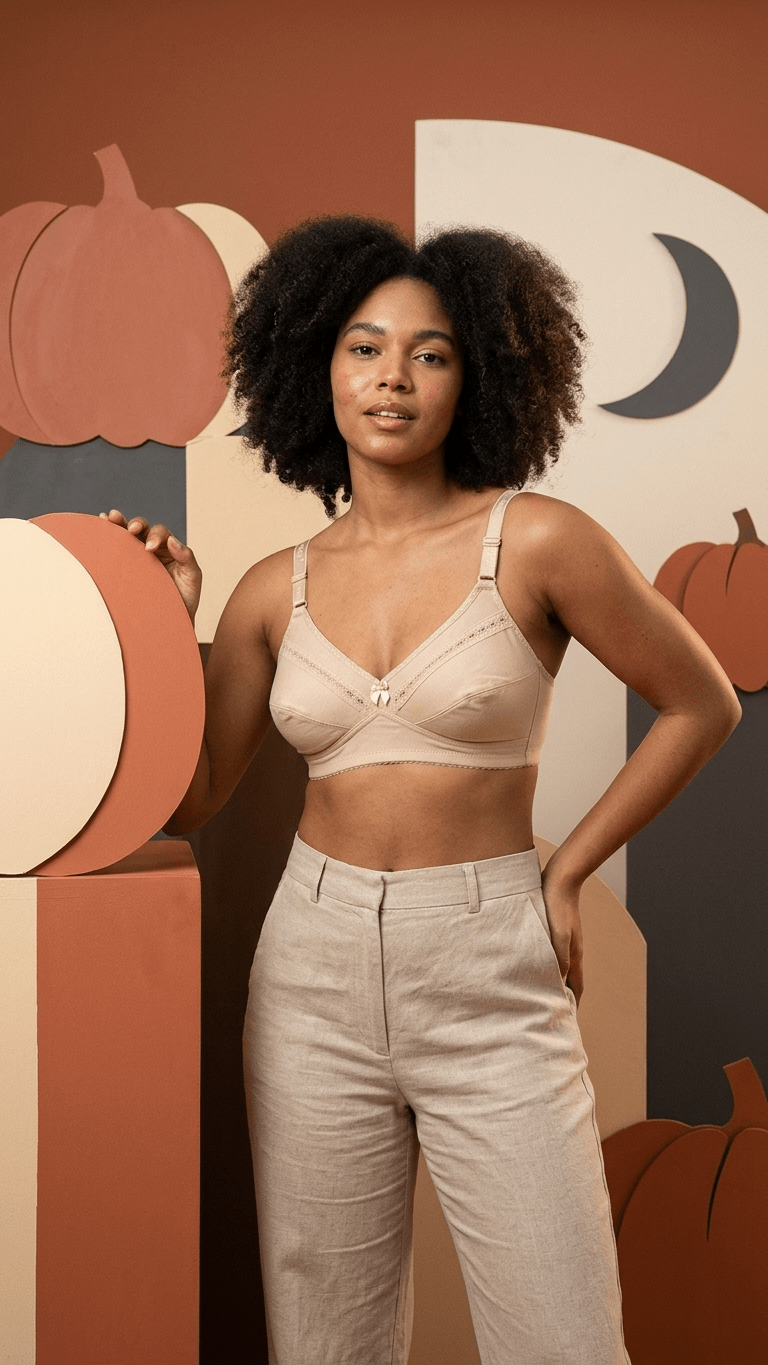 VELOURA Cotton Full Coverage Bra – Skin (32B/34B) - VELOURA