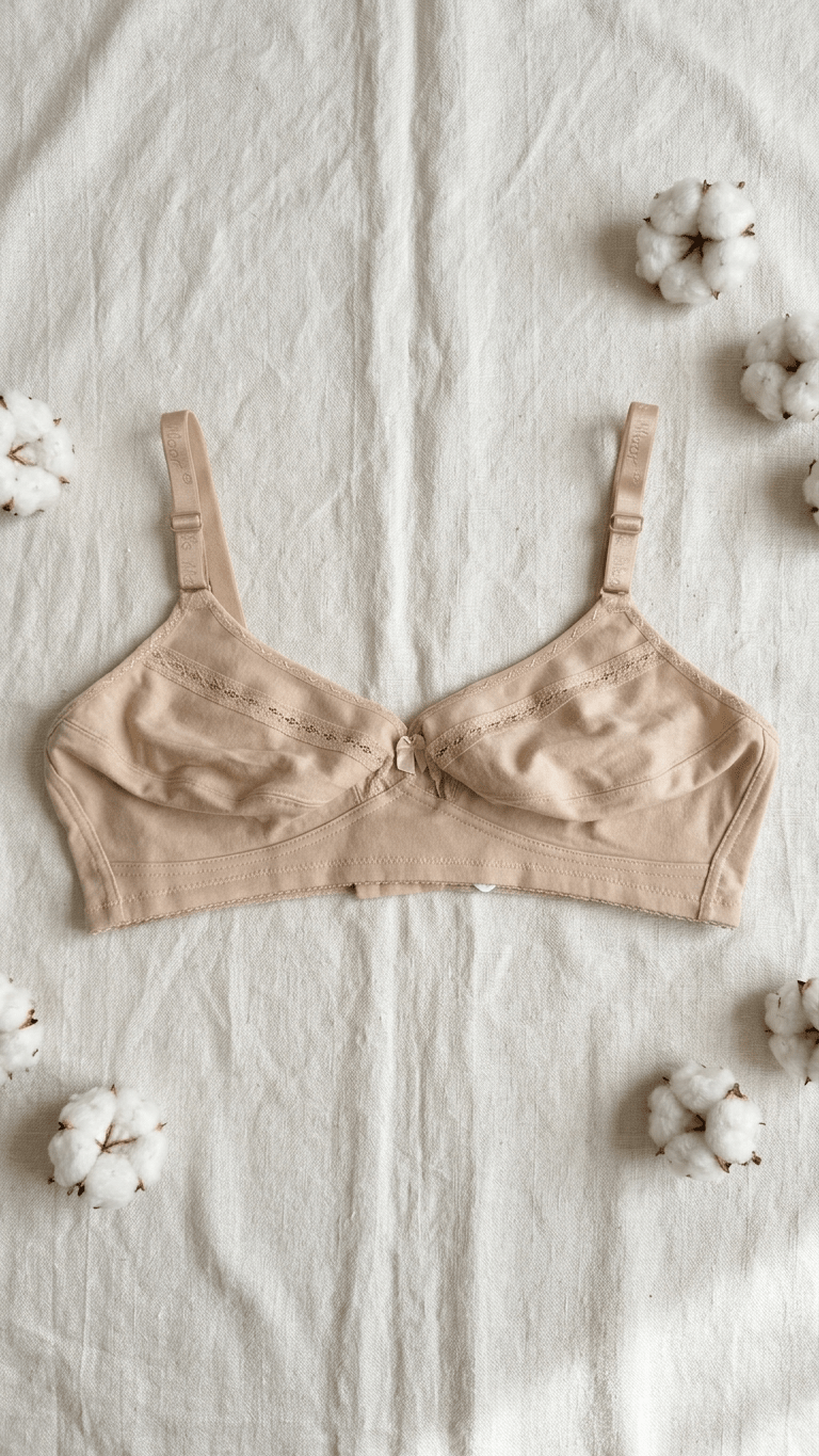 VELOURA Cotton Full Coverage Bra – Skin (32B/34B) - VELOURA