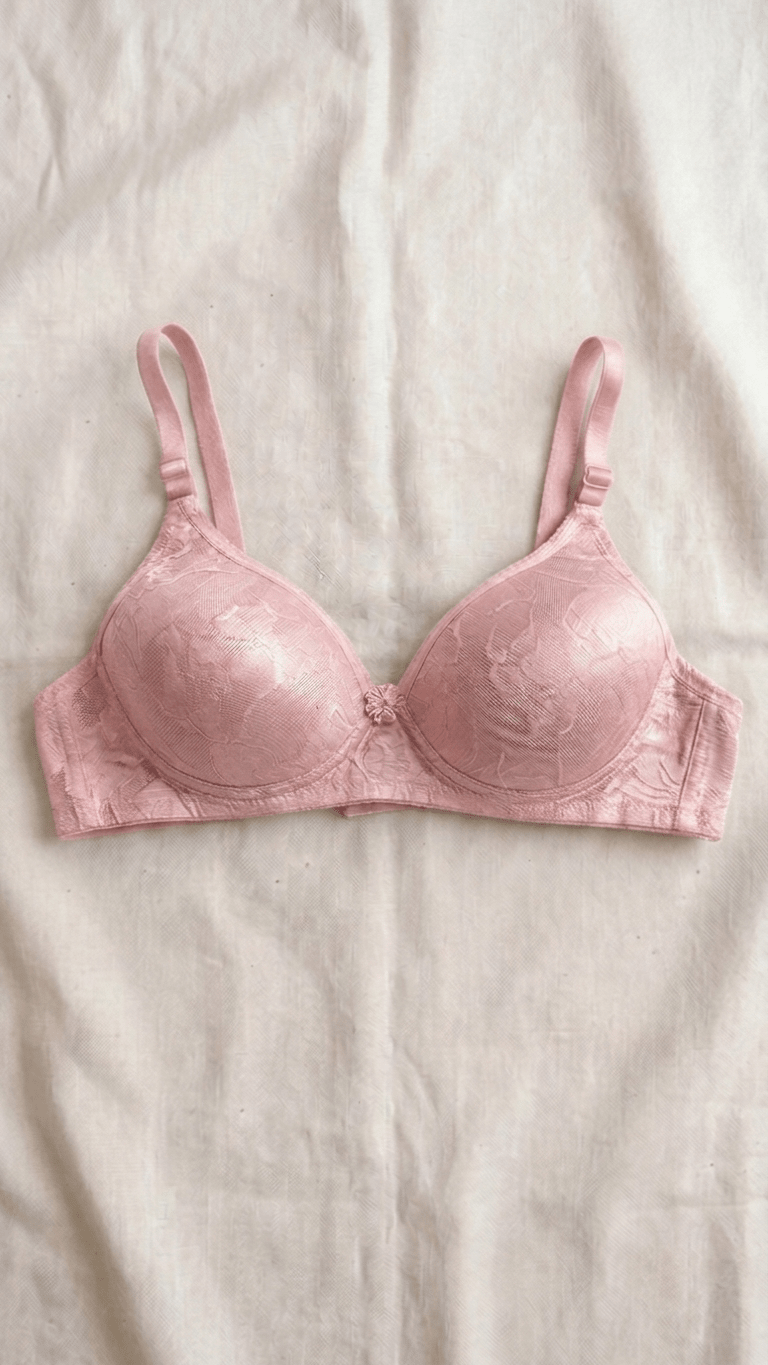 VELOURA Floral Embroidery Bra – Baby Pink (32B-36B) - VELOURA