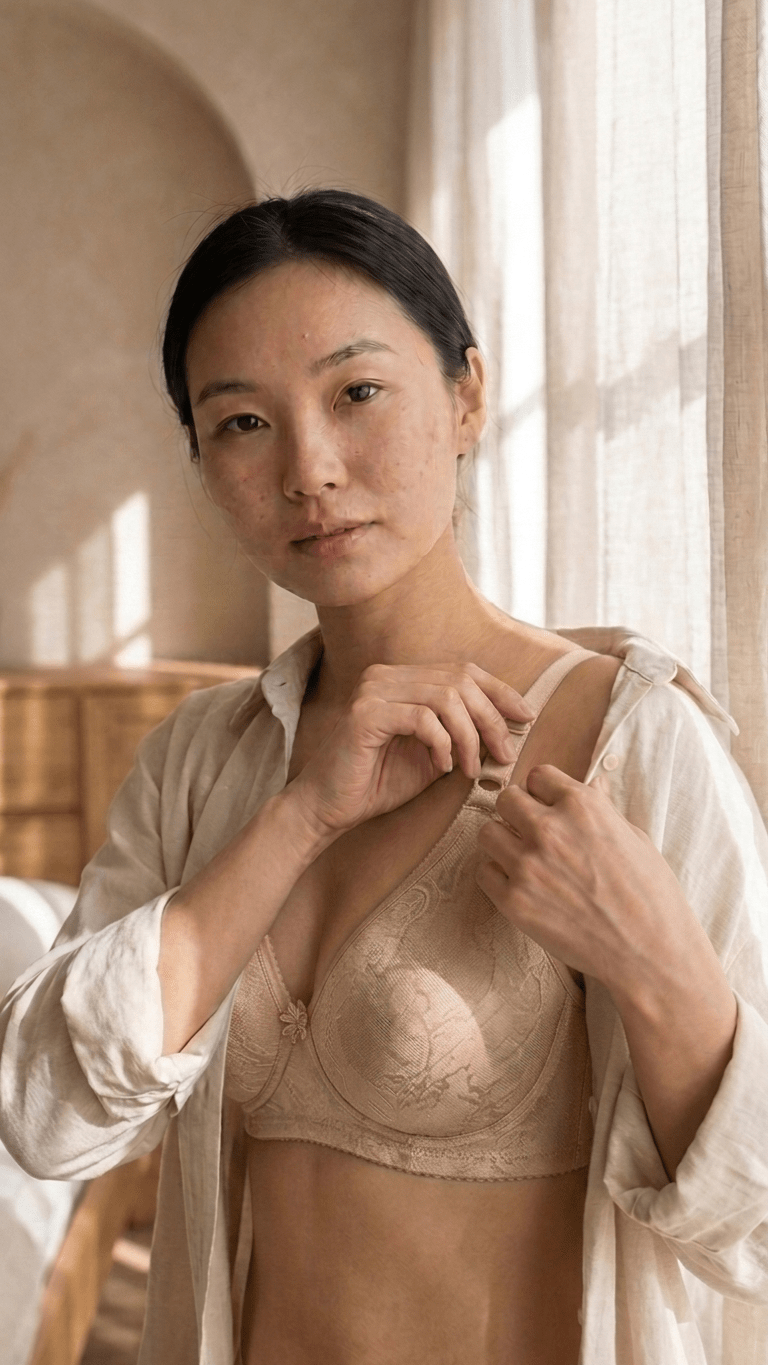 VELOURA Floral Embroidery Bra – Beige (32B-36B) - VELOURA