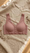 VELOURA Front Open Bra – Dusty Pink (38B/40B)