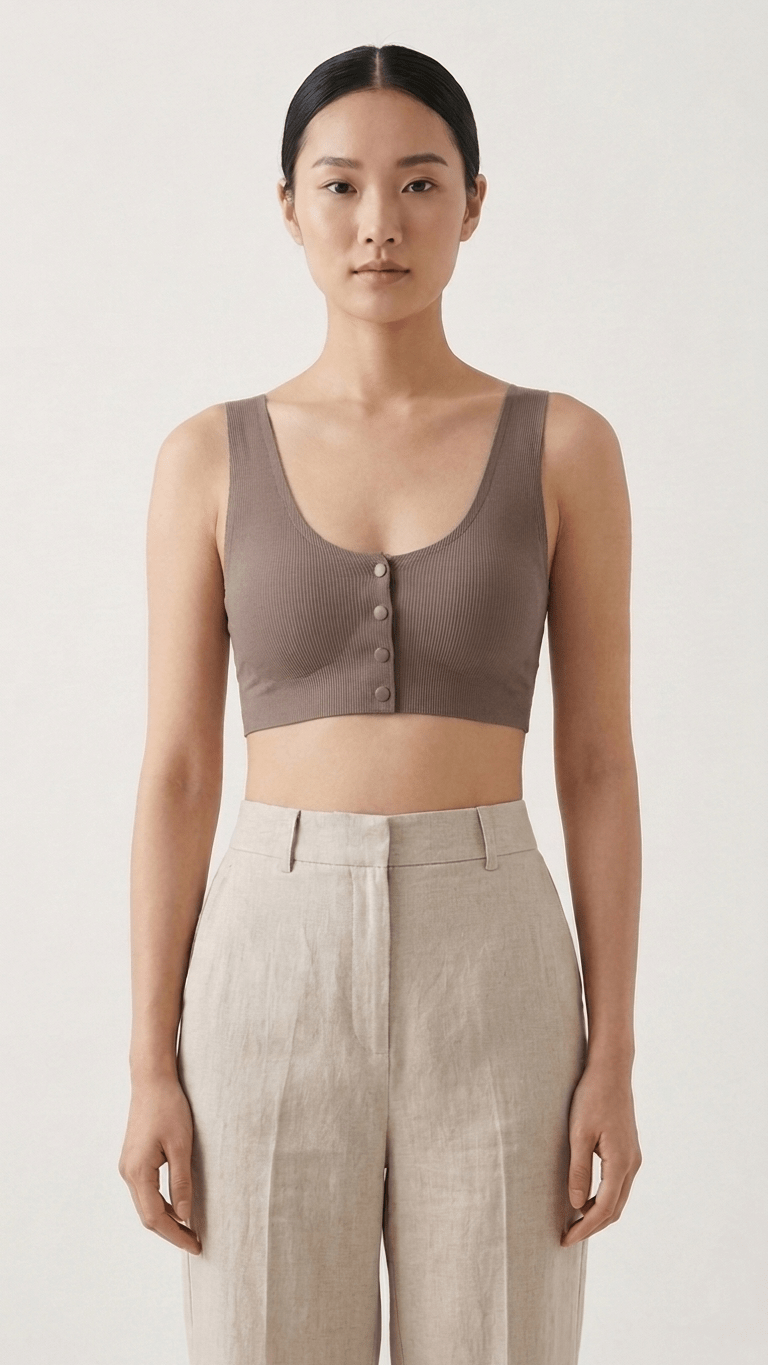 VELOURA Front Open Bra – mauve/dusty taupe-brown(38B/42B) - VELOURA