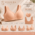 Veloura Front Open Bra – Peach Nude| Seamless Everyday Support & Ultra Soft Fit - VELOURA