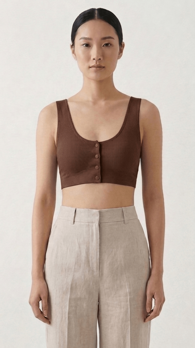 VELOURA Front Open Comfort Bra – Chocolate Brown (38C/42C) - VELOURA
