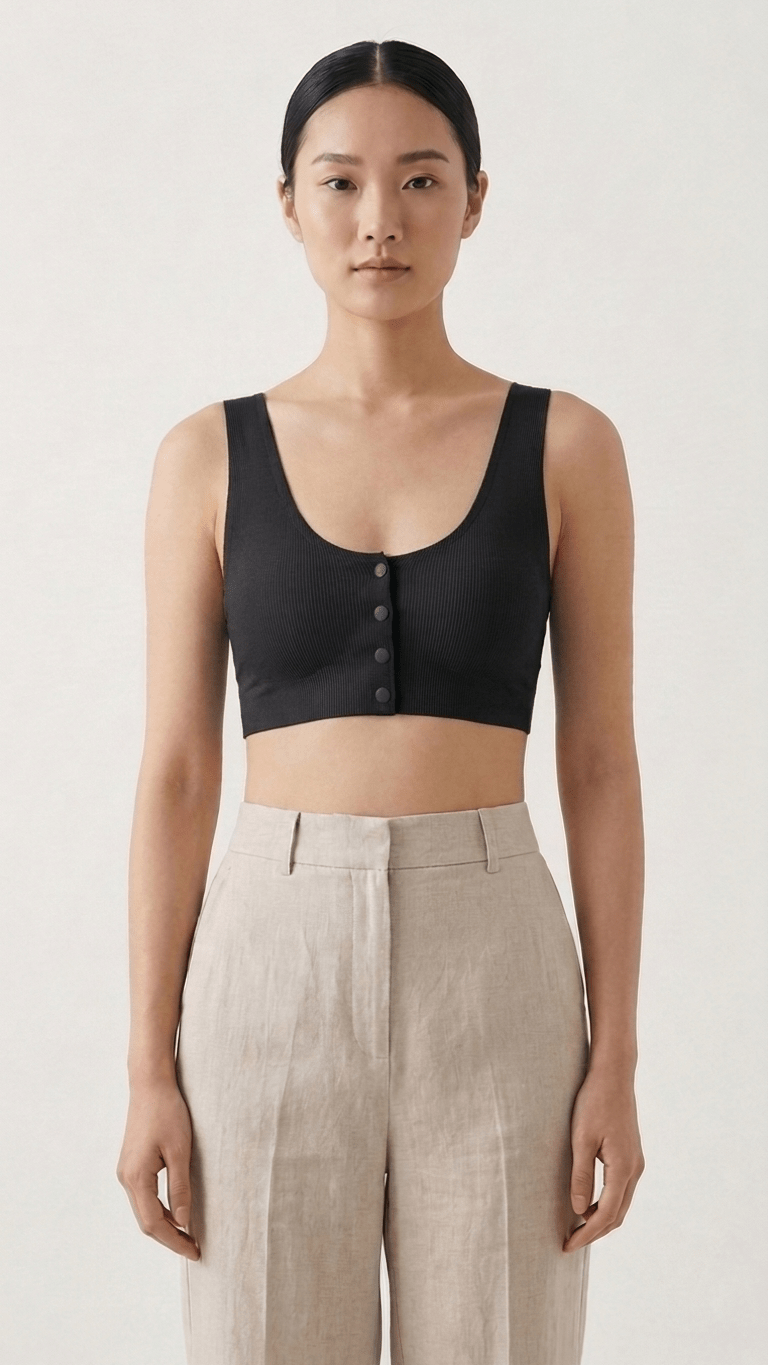 VELOURA Front Open Seamless Bra – Black (36B/38C) - VELOURA
