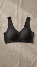 VELOURA Front Open Seamless Bra – Black (36B/38C) - VELOURA