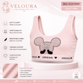 VELOURA Girls Premium Cotton Training Bra | Soft Breathable Kids Crop Top | Light Pink - VELOURA