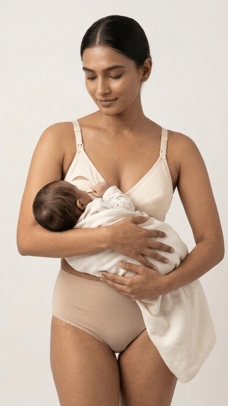 VELOURA Maternity Nursing Bra – Cream (38B) - VELOURA