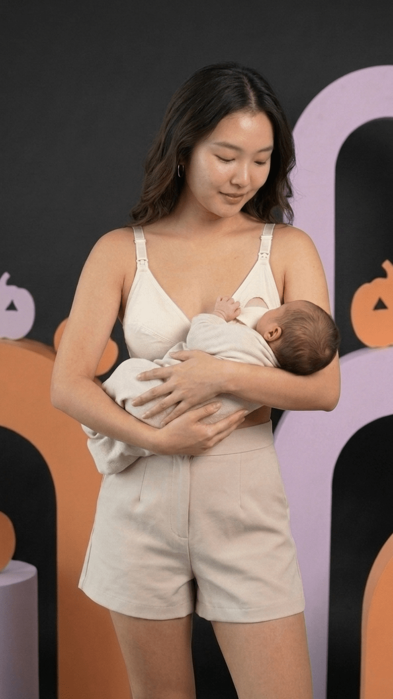 VELOURA Maternity Nursing Bra – Cream (38B) - VELOURA