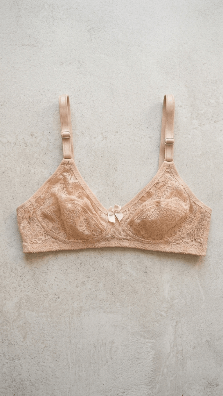 VELOURA Premium Floral Lace Bra – Beige (32C-42C) - VELOURA