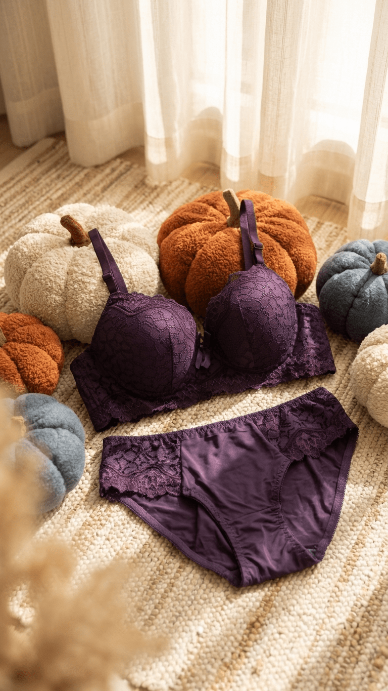 VELOURA Premium Lace Bra & Panty Set – Purple (36B/40B) - VELOURA
