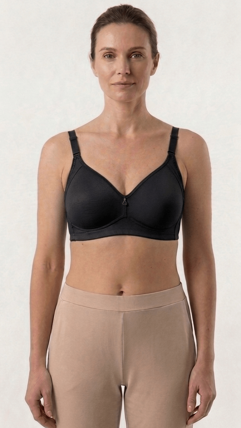 VELOURA Seamless Full Coverage Bra – Black (44D/46D) - VELOURA