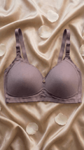 VELOURA Seamless Full Coverage Bra – Mauve Grey Purple (44D/46D) - VELOURA
