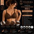 Veloura Seamless Full Coverage Wire-Free Bra – Cocoa Brown | Soft Breathable Everyday Comfort - VELOURA
