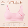 Veloura Teen Comfort Bra – Baby Pink | Soft Stretch Everyday Bra with Removable Pads for Teen Girls SKU - VELOURA