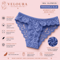 VELOURA Women's Floral Lace Bikini Panty | Soft Stretch Brief | Cotton Lined | Lightweight & Breathable Underwear - VELOURA