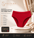 VELOURA Women's Premium Cotton Full Brief Panty | Full Coverage Soft Breathable Underwear | Stretch Comfort Everyday Bri - VELOURA